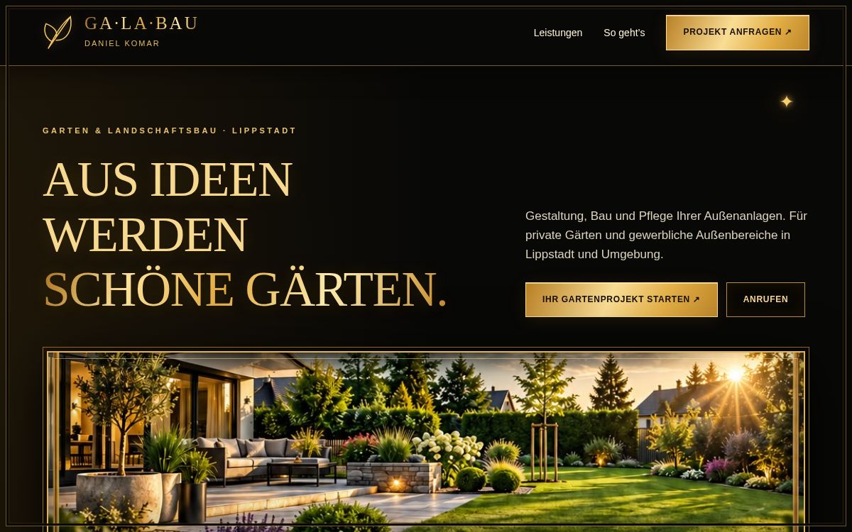Website für GaLaBau Daniel Komar